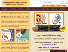 Tablet Screenshot of minisportsballs.com